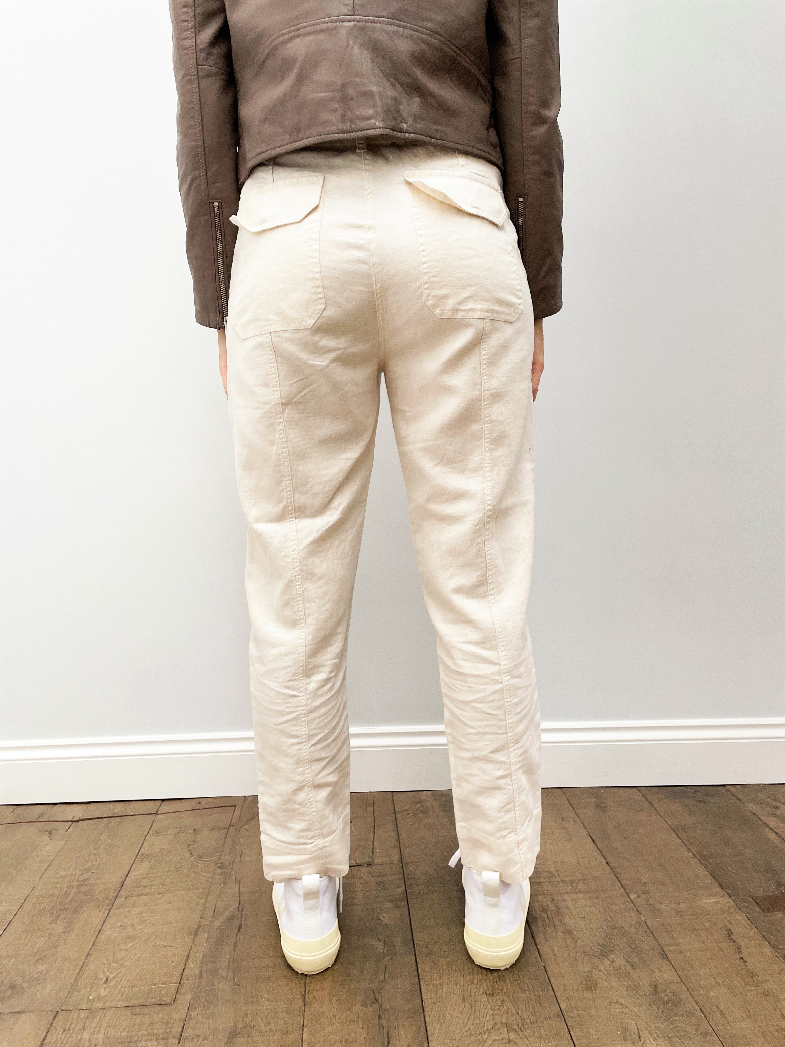 SEC.F Selene Track Trousers in White Swan