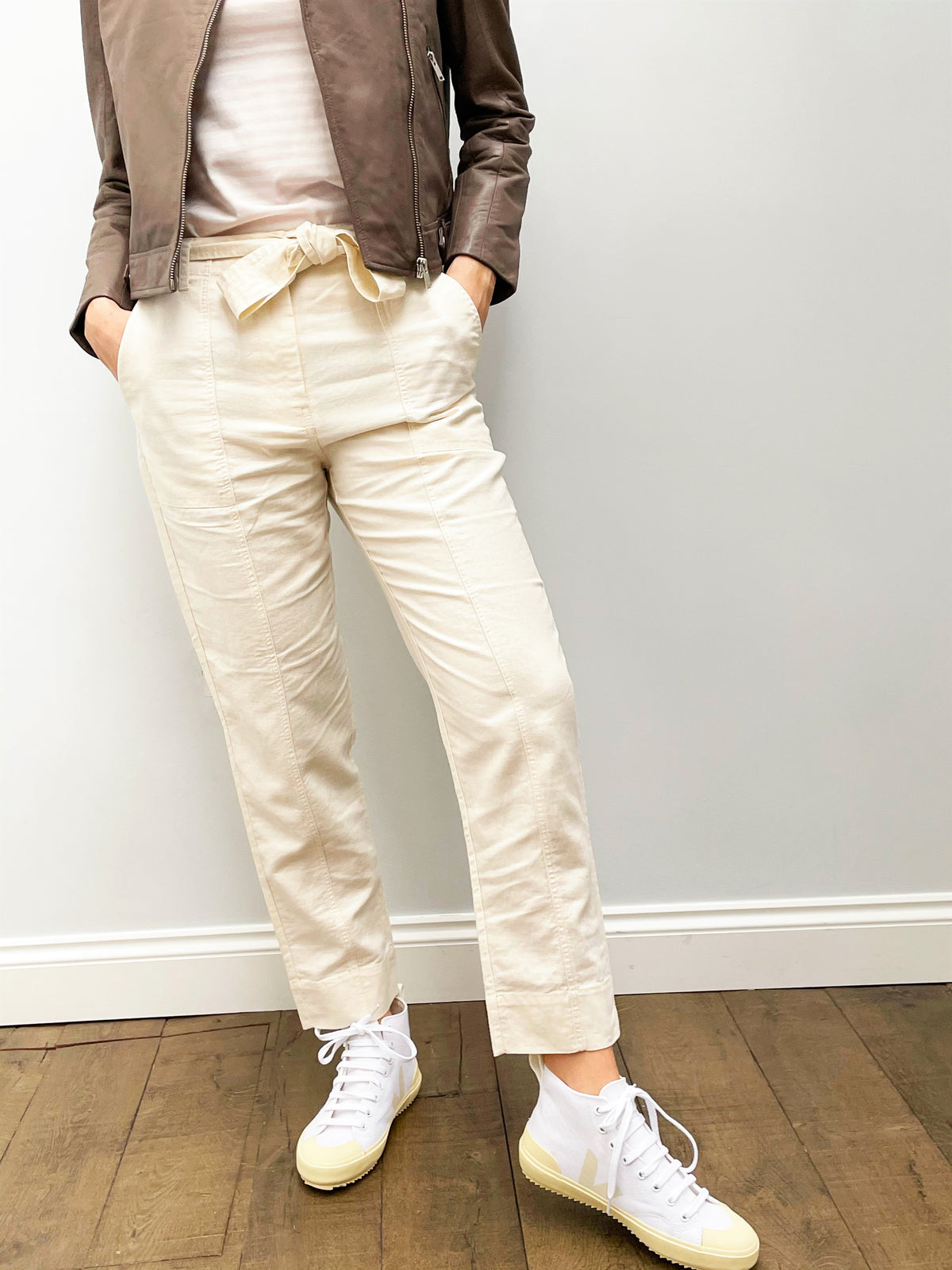 SEC.F Selene Track Trousers in White Swan