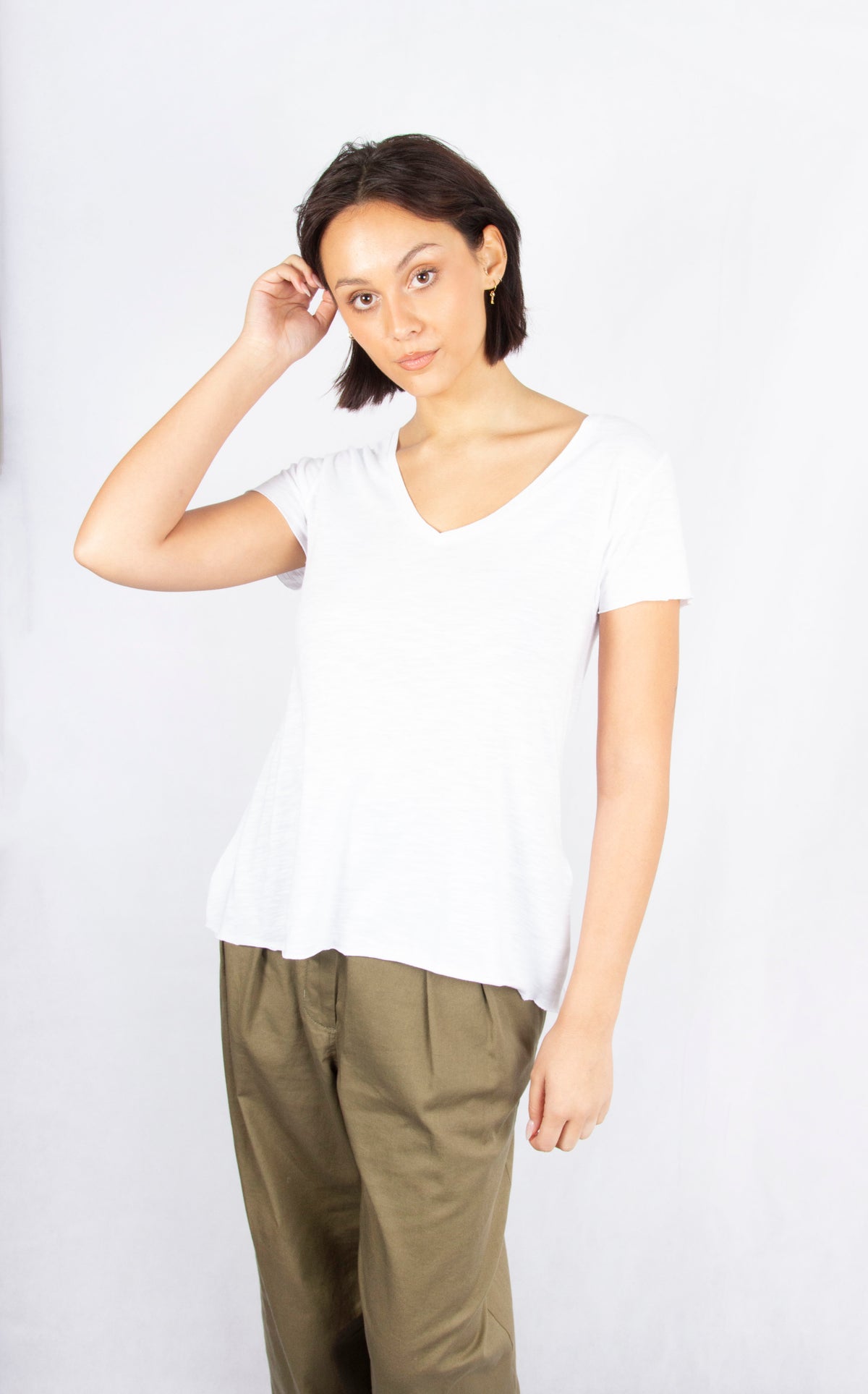 AV JAC51 Short Sleeve Tee in White