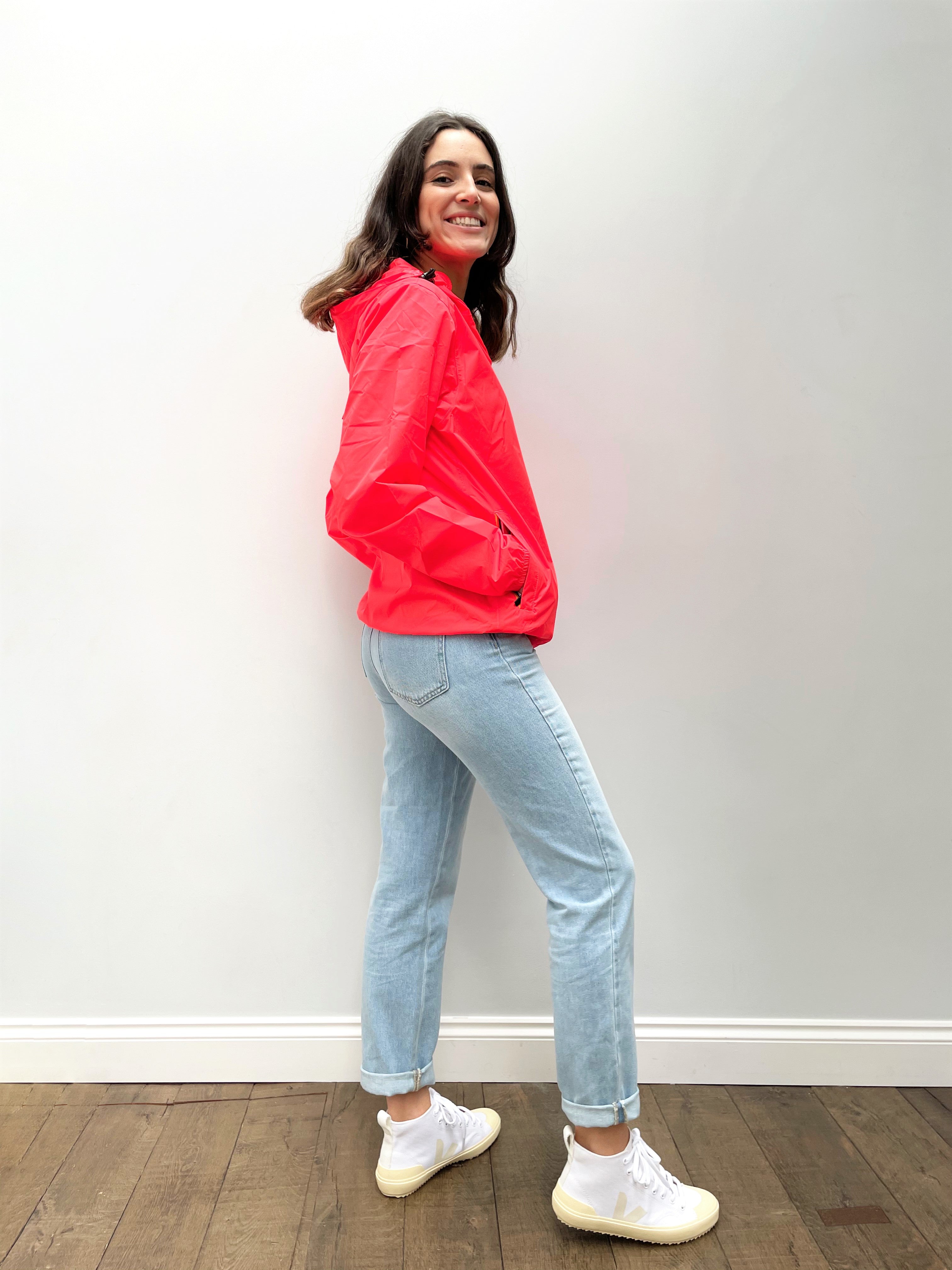 K-WAY Le Vrai Claude Jacket in Red Fluo