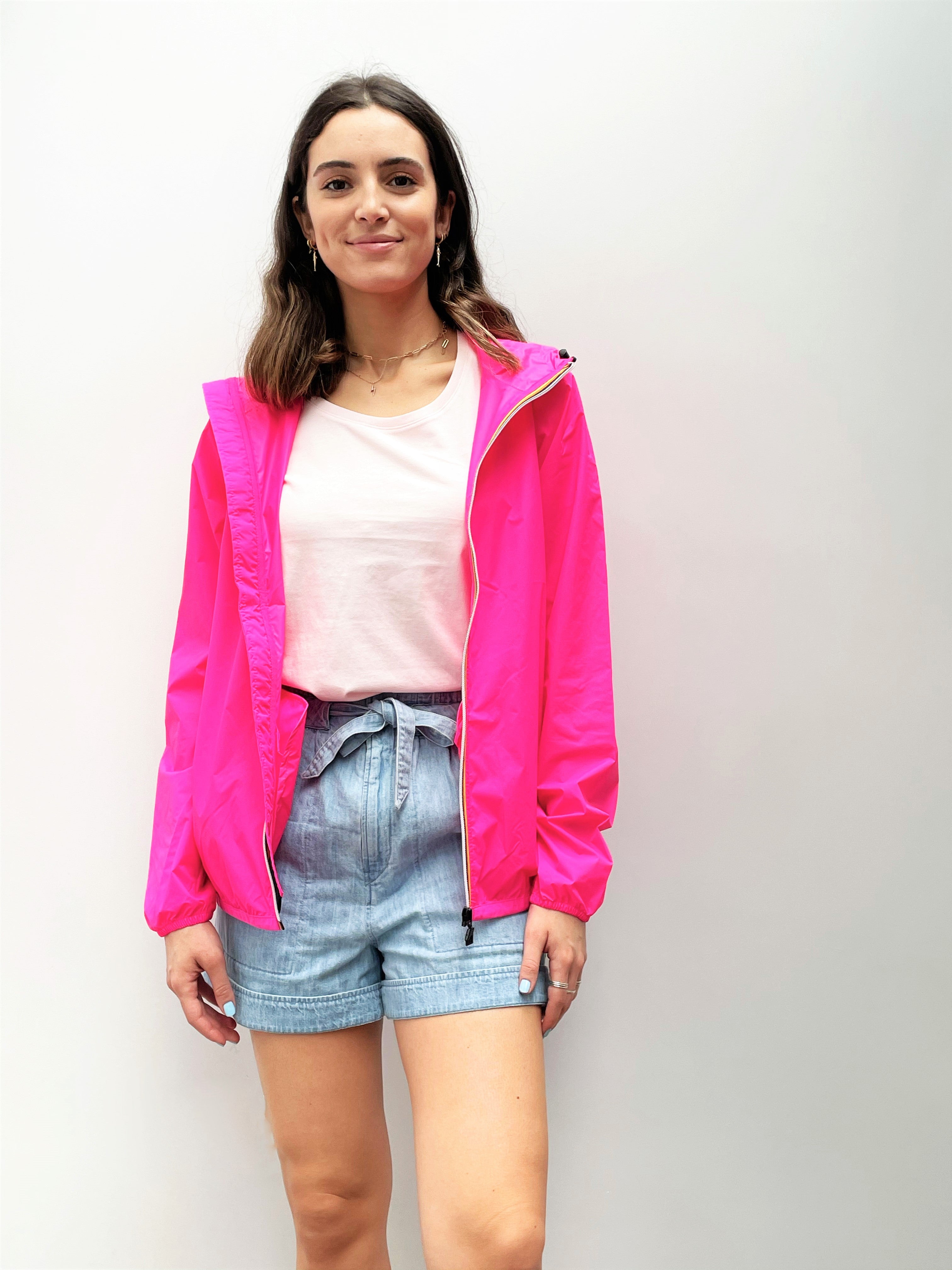 K-WAY Le Vrai Claude Jacket in Pink Fluo