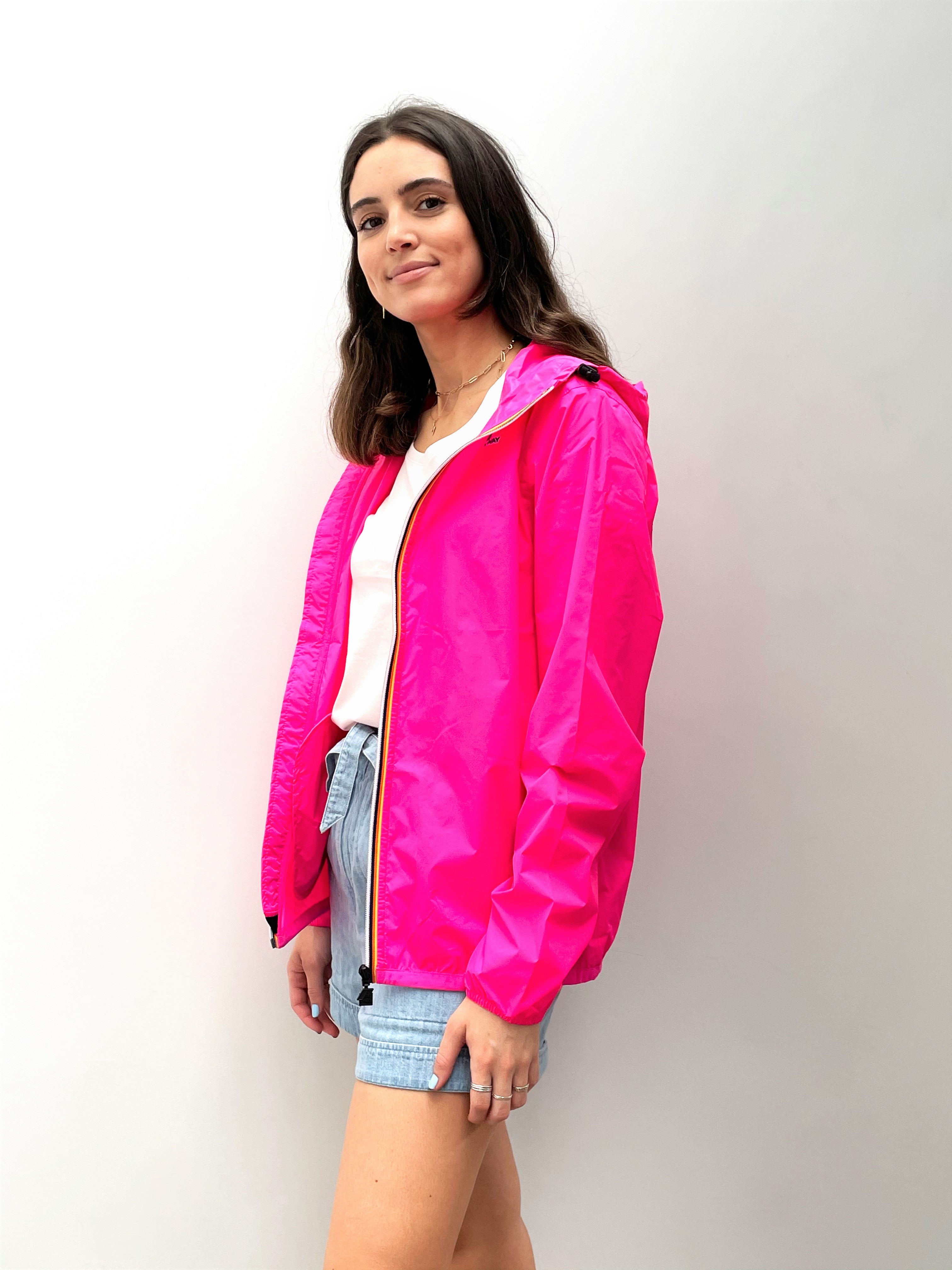 K-WAY Le Vrai Claude Jacket in Pink Fluo