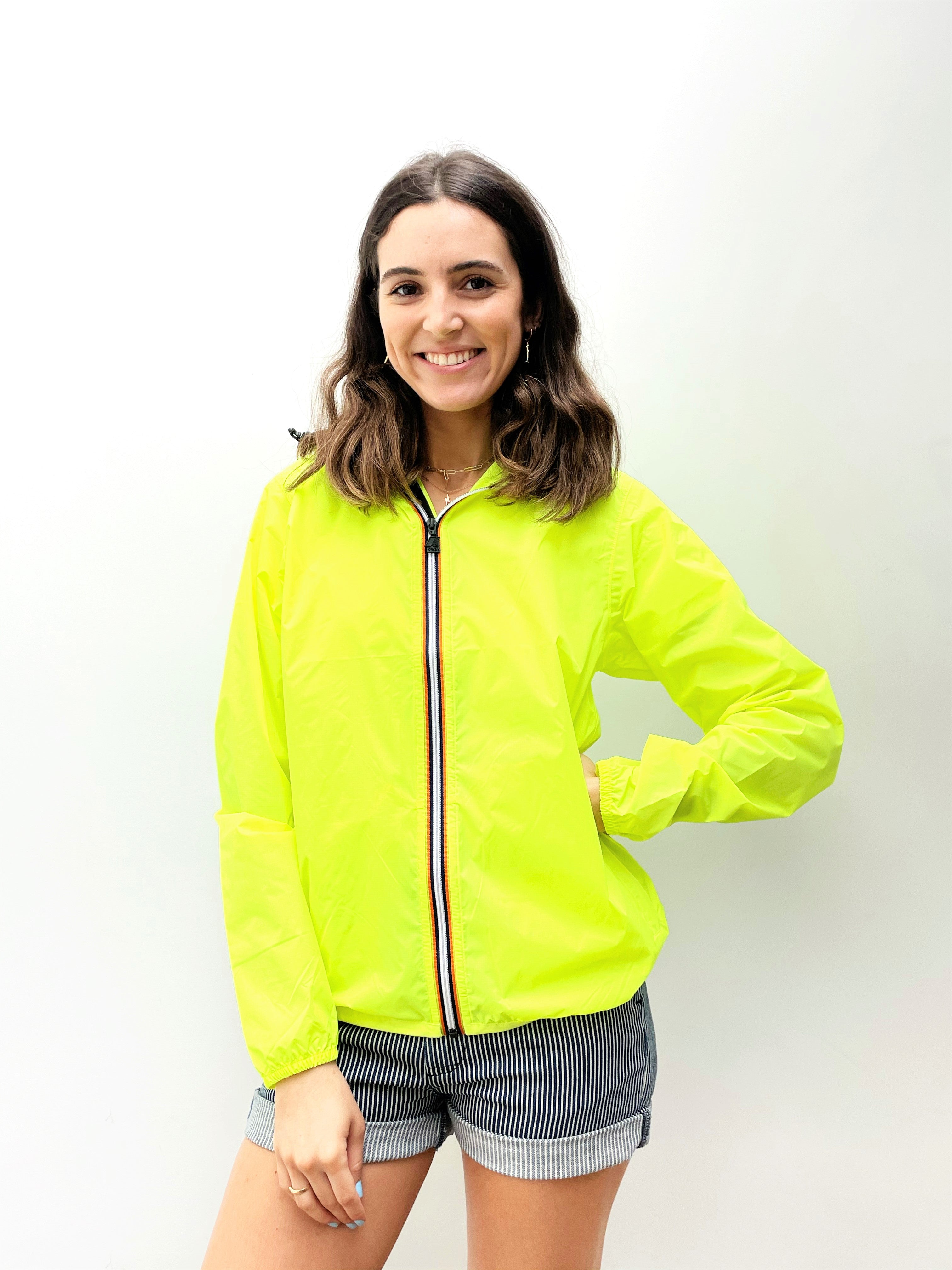 K-WAY Le Vrai Claude Jacket in Yellow Fluo