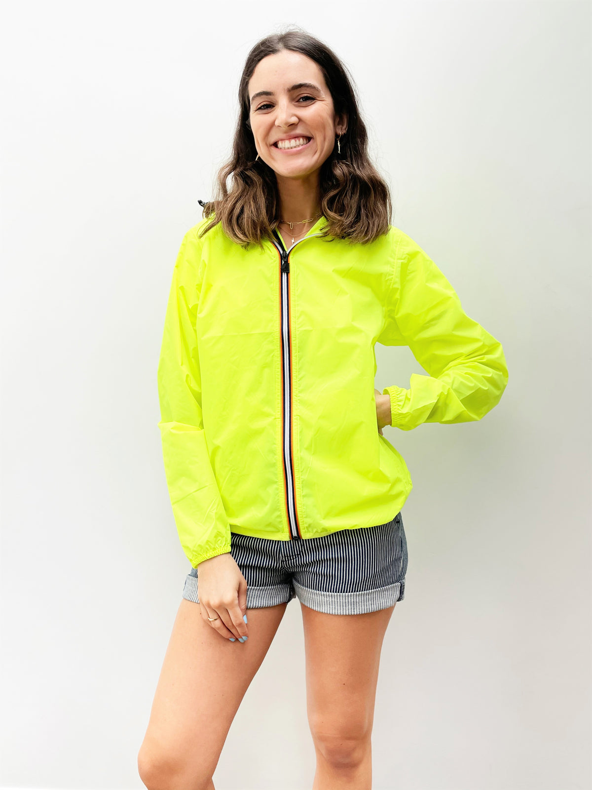 K-WAY Le Vrai Claude Jacket in Yellow Fluo