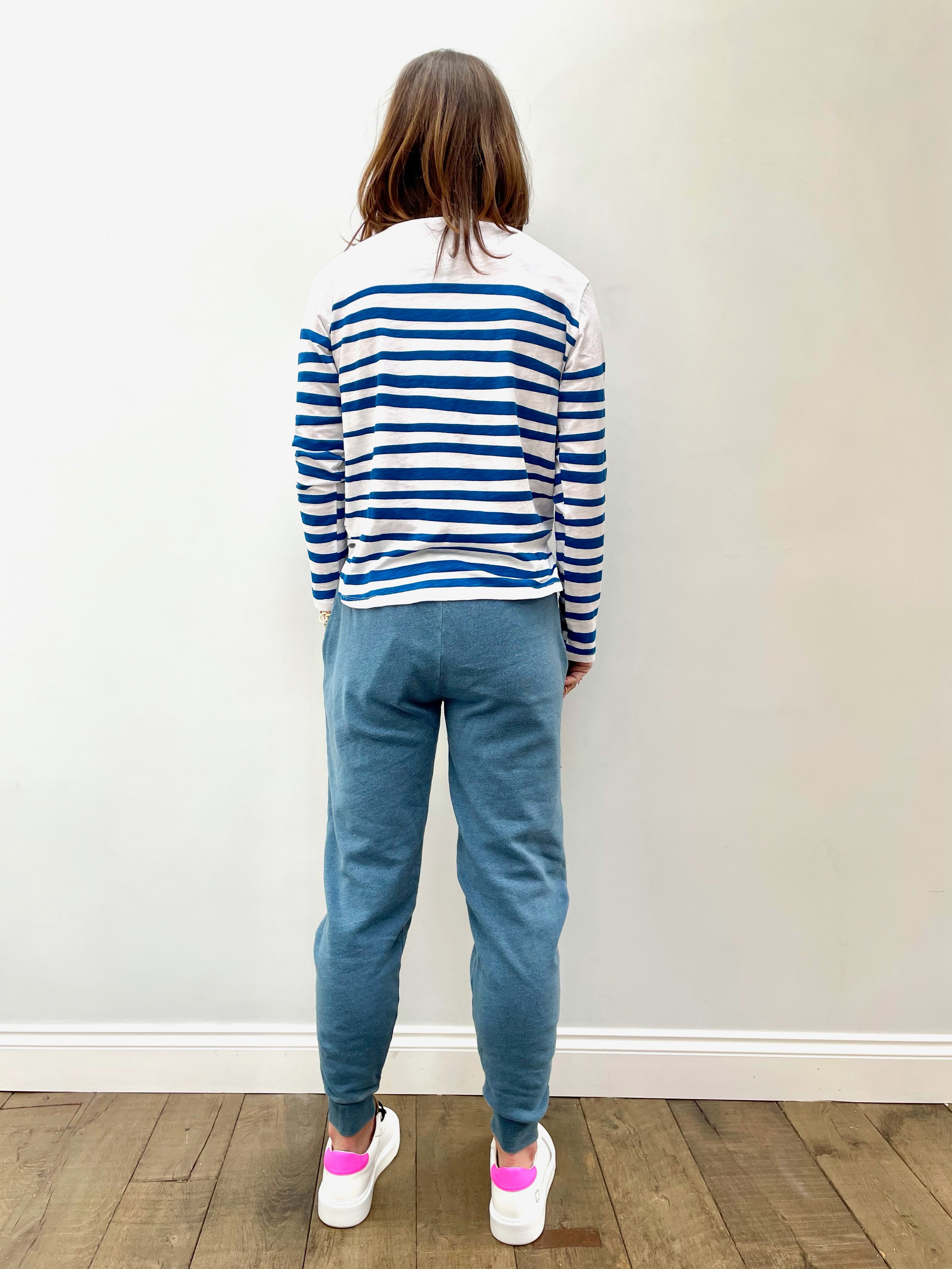 FIVE TSE2155 Striped Top in French Blue