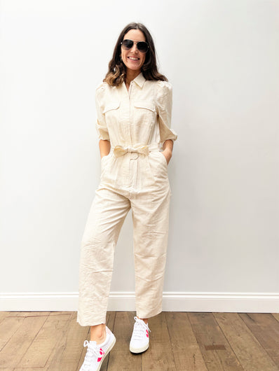 SEC.F Selene Jumpsuit in White Swan