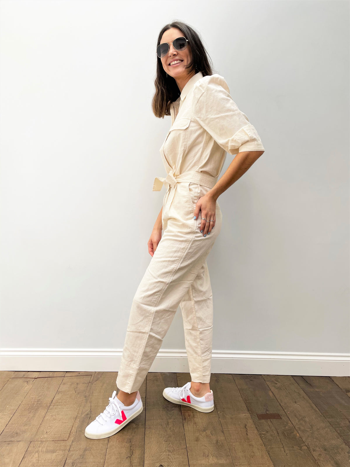 SEC.F Selene Jumpsuit in White Swan