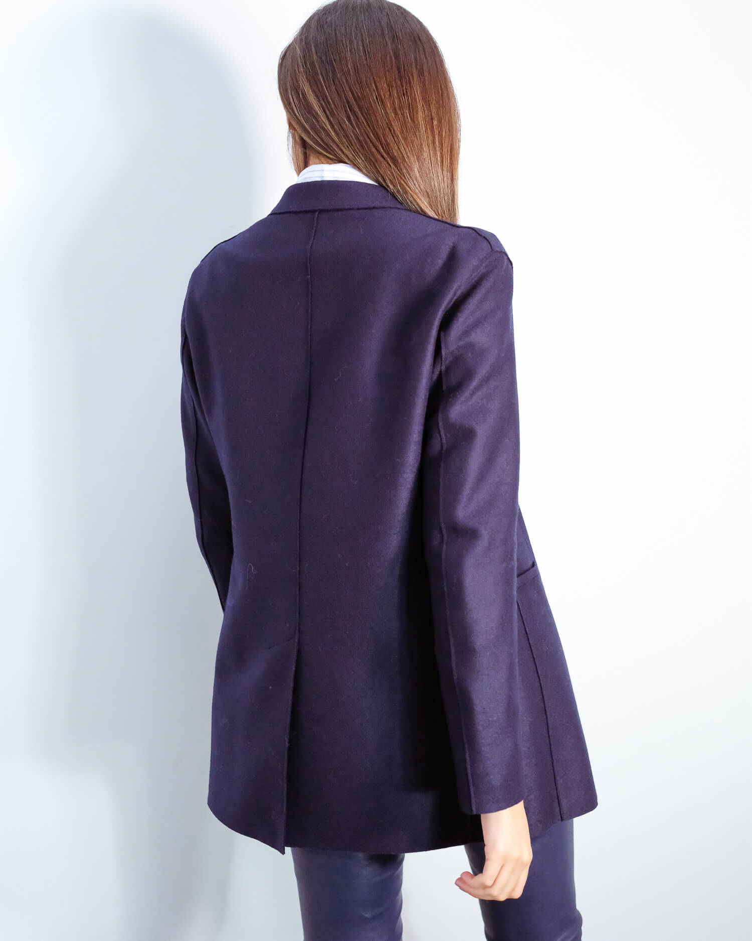 HWL Pressed wool blazer in navy blue