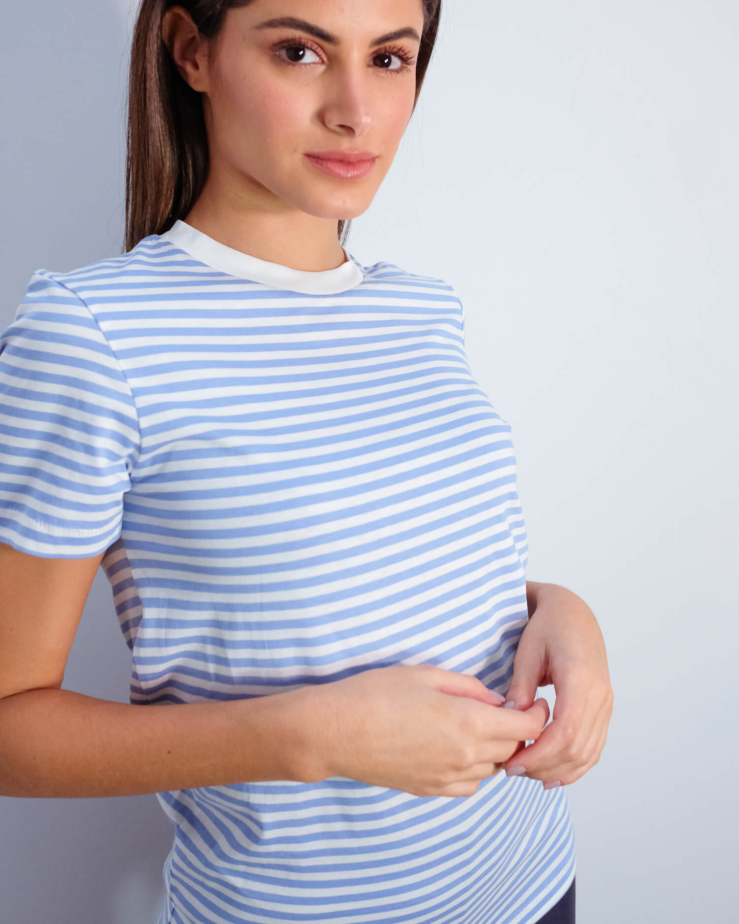 SLF My Perfect Tee in blue and white stripe