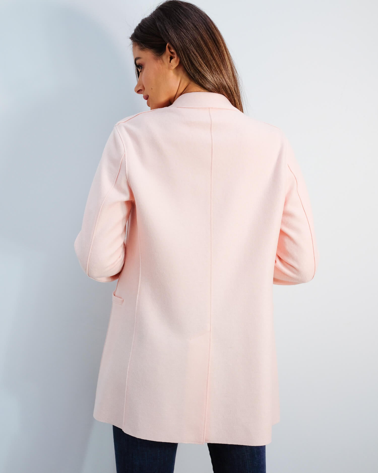 HWL Pressed wool blazer in pastel pink