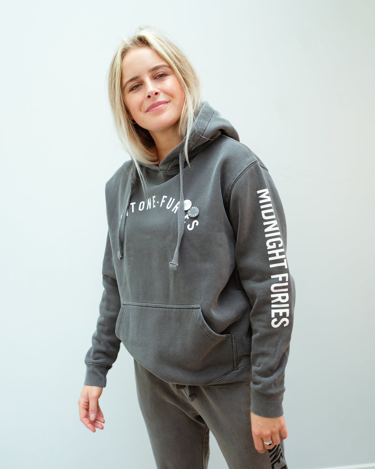 NT Furies Printed Hoodie in Pepper