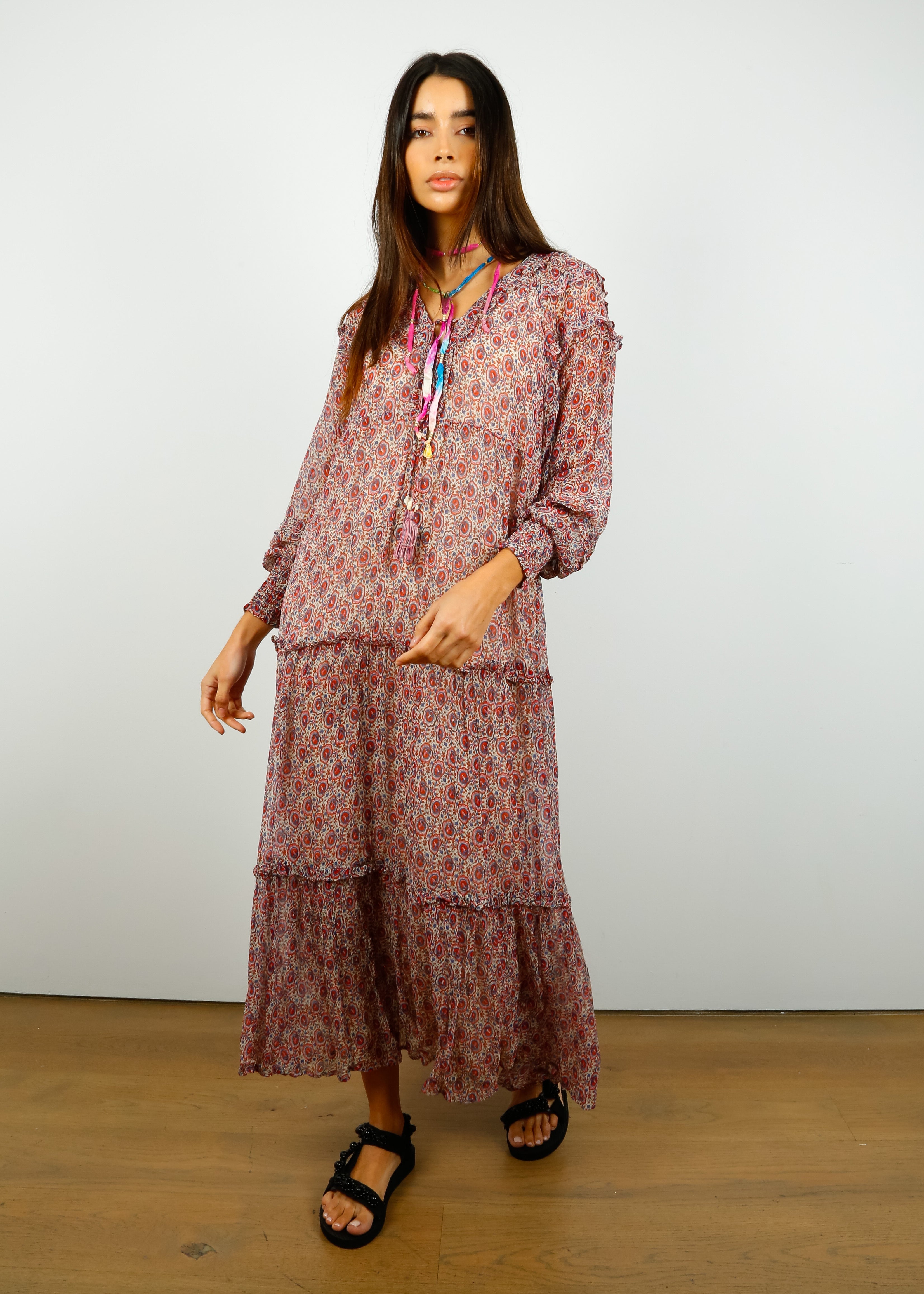 MOLIIN Alba Dress in Carmelia Rose