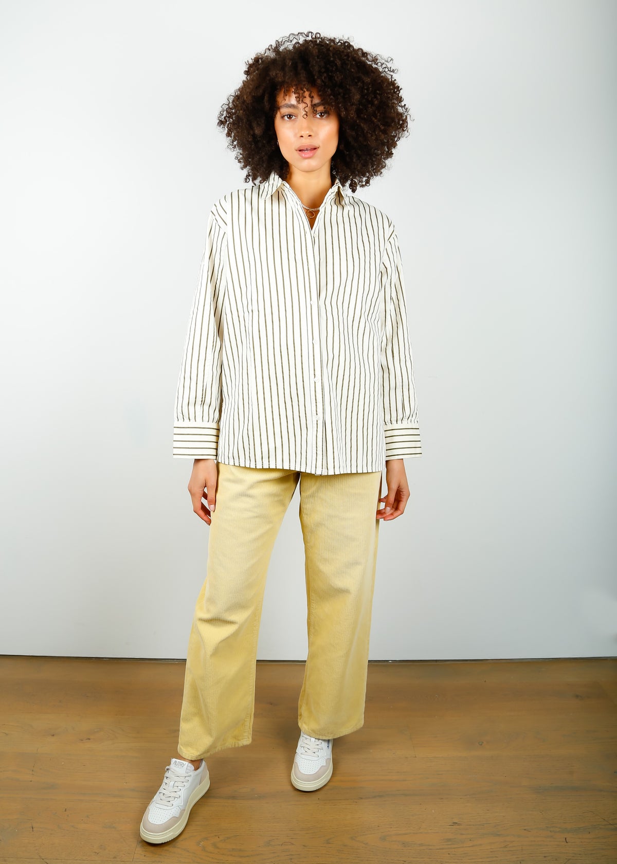 SLF Elia Stripe Shirt in Snow White