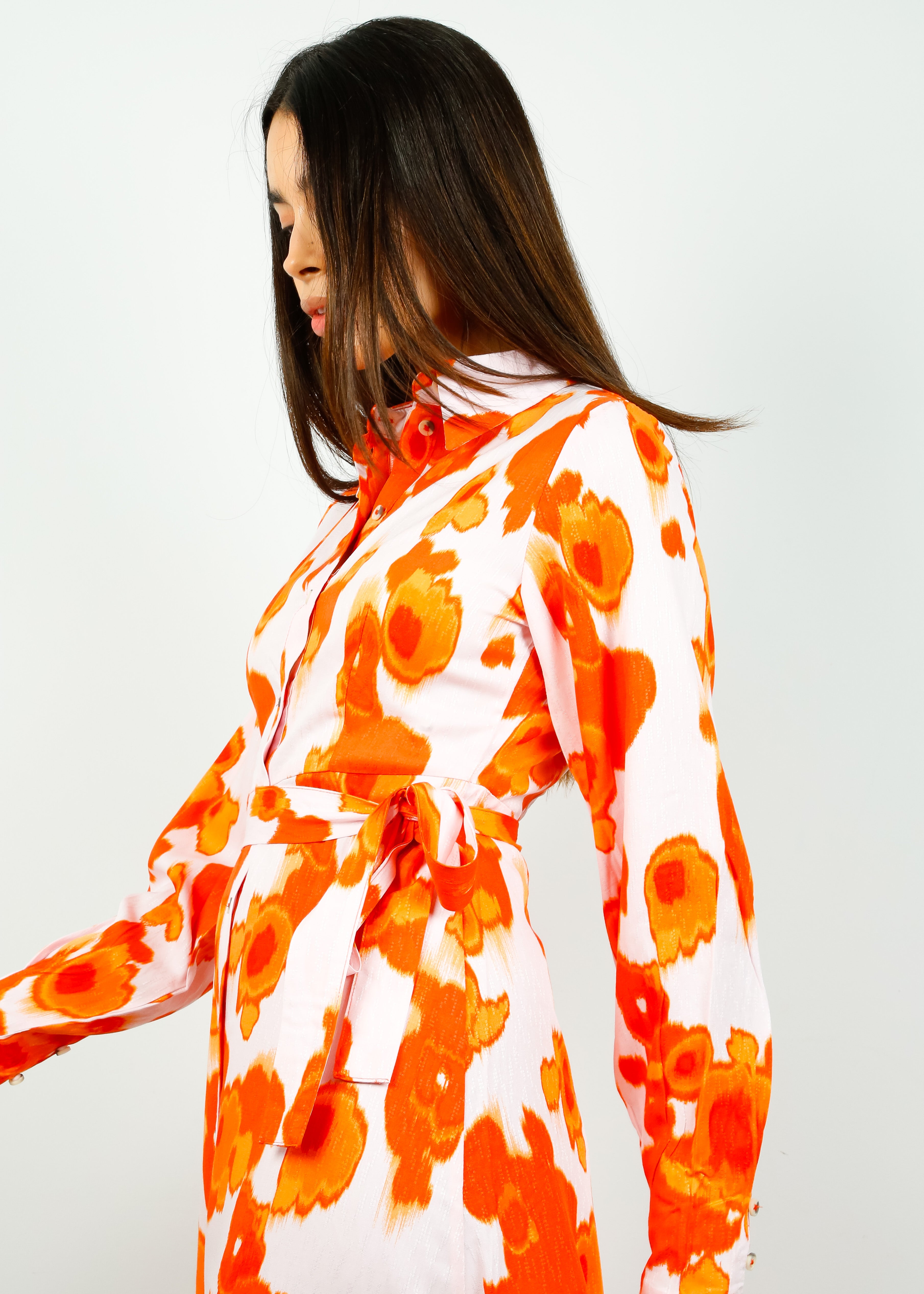 SLF Nicolette Shirt Dress in Orangeade