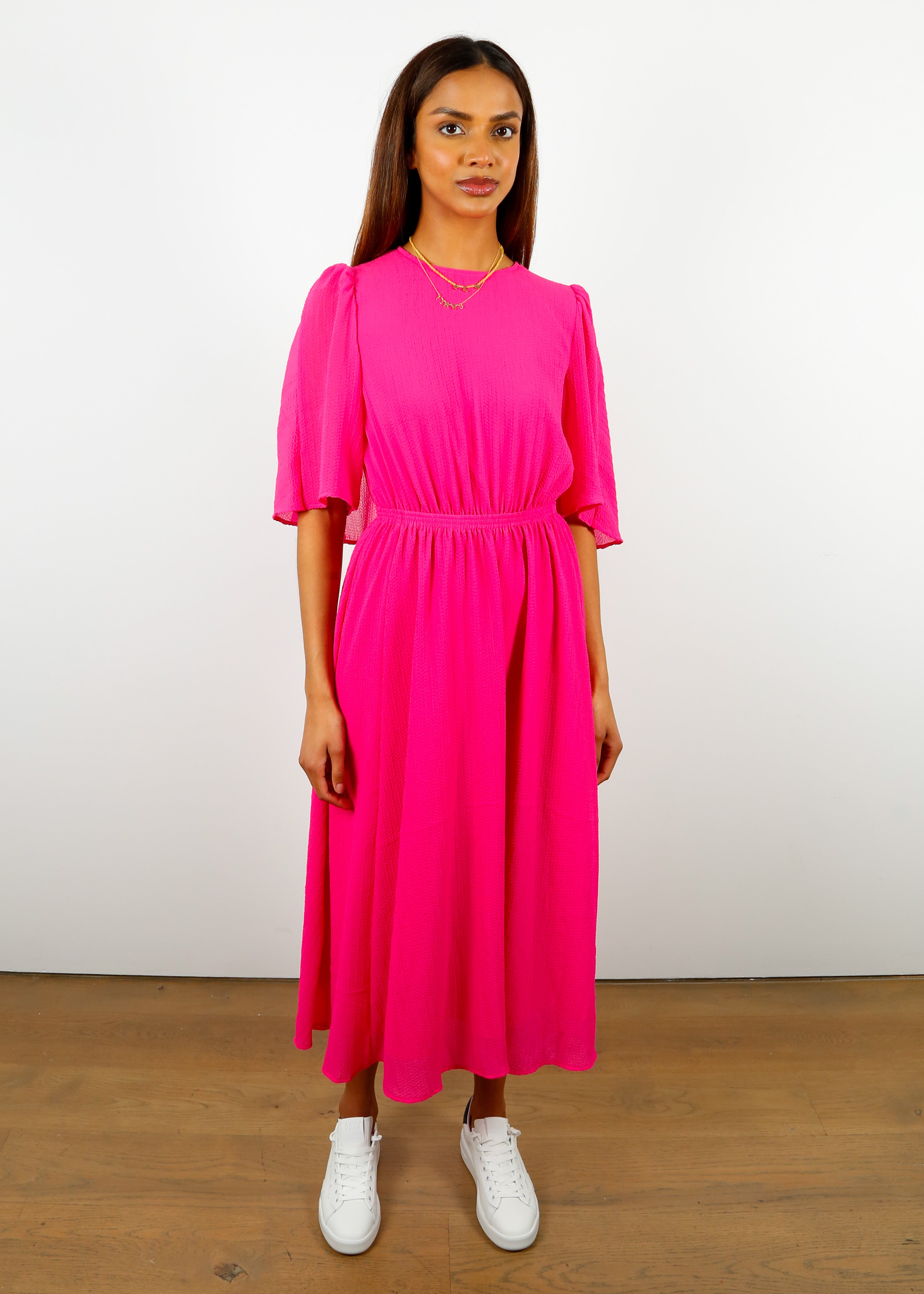 EA Dazzers Cape Midi Dress in Pink Haze