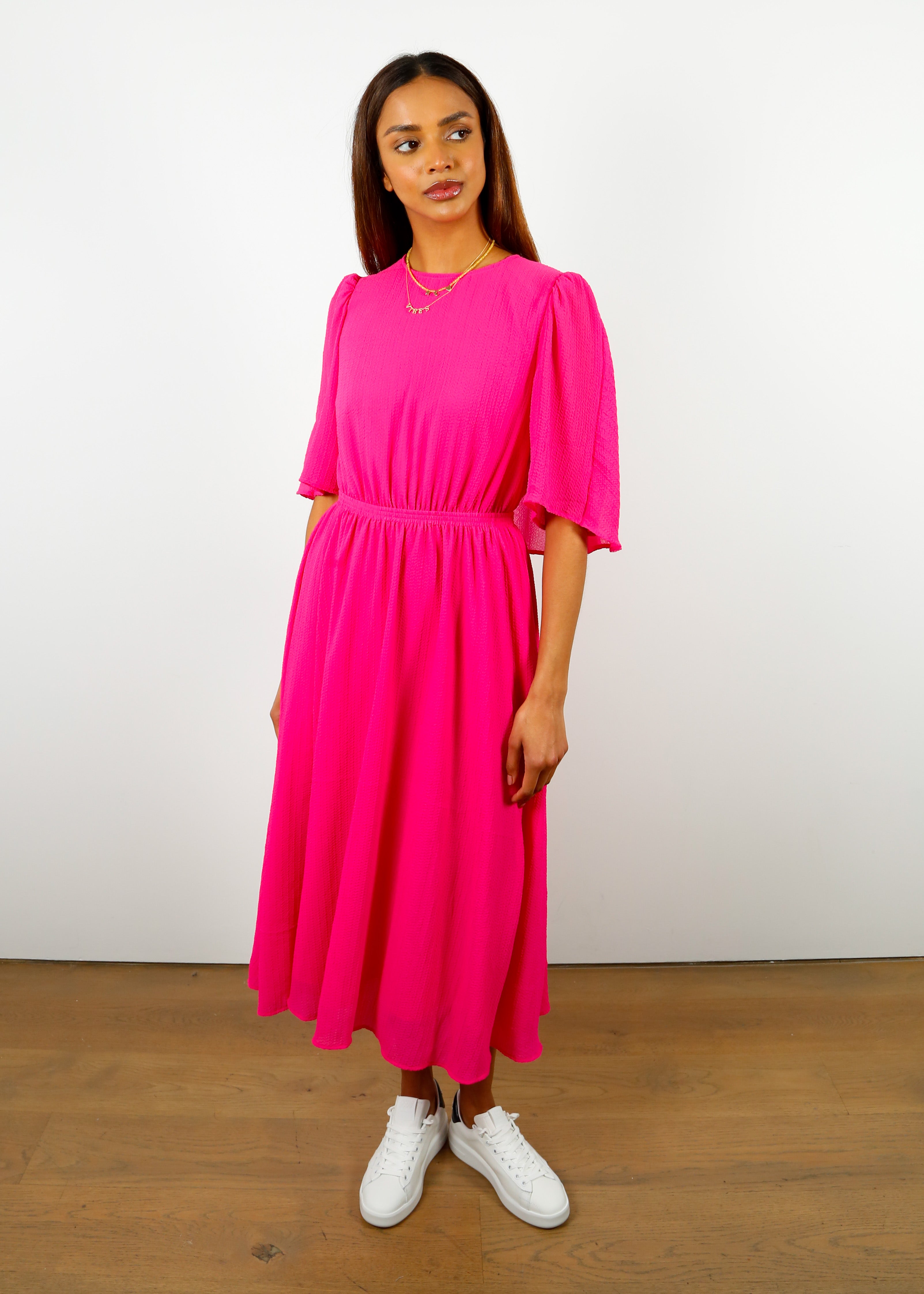 EA Dazzers Cape Midi Dress in Pink Haze