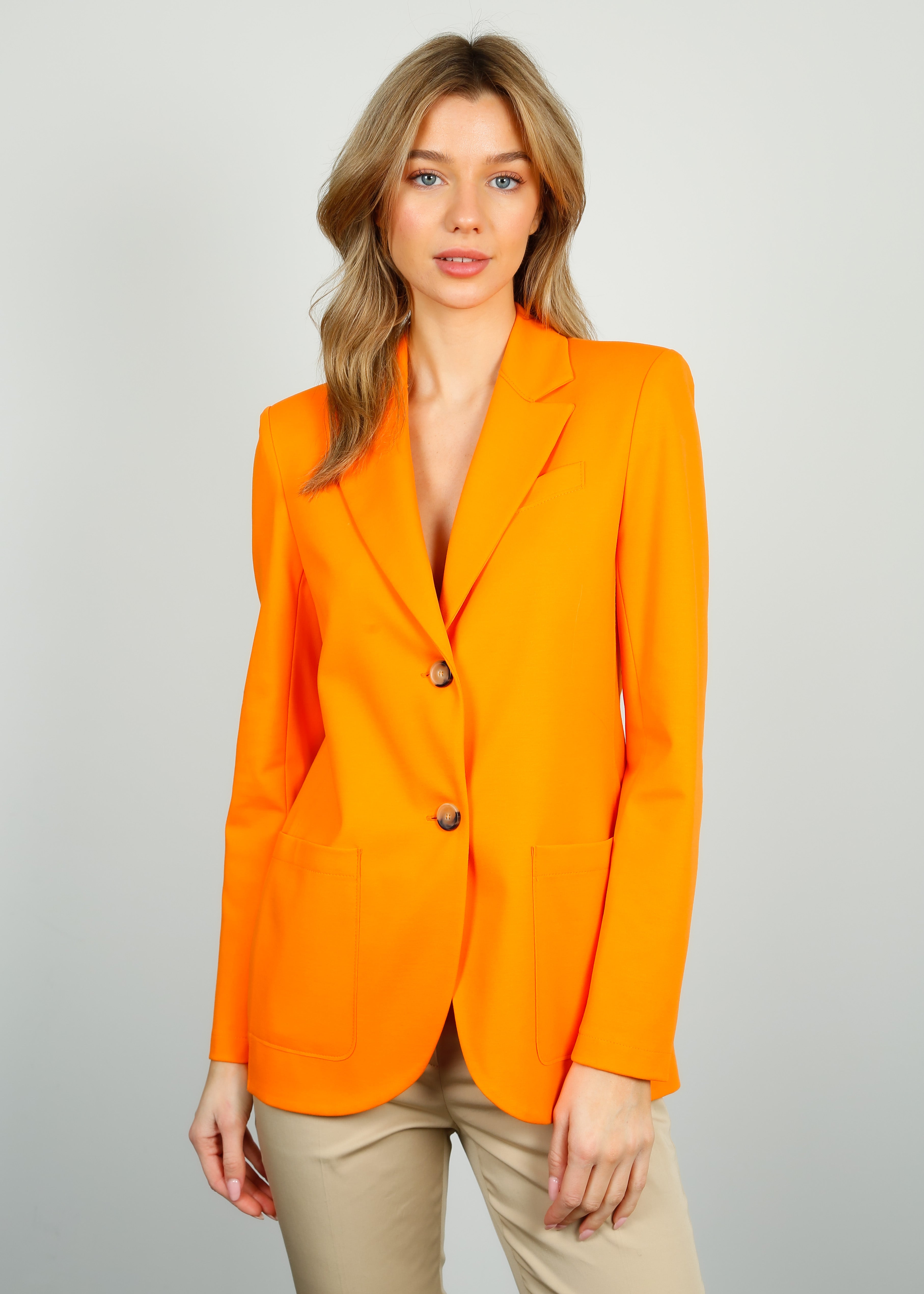 HW A2532 Boyfriend Blazer in Orange Peel