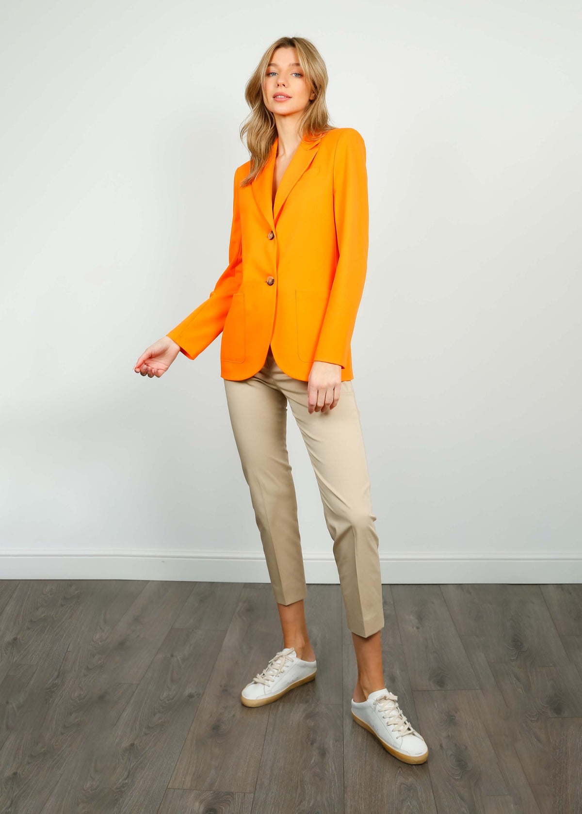 HW A2532 Boyfriend Blazer in Orange Peel