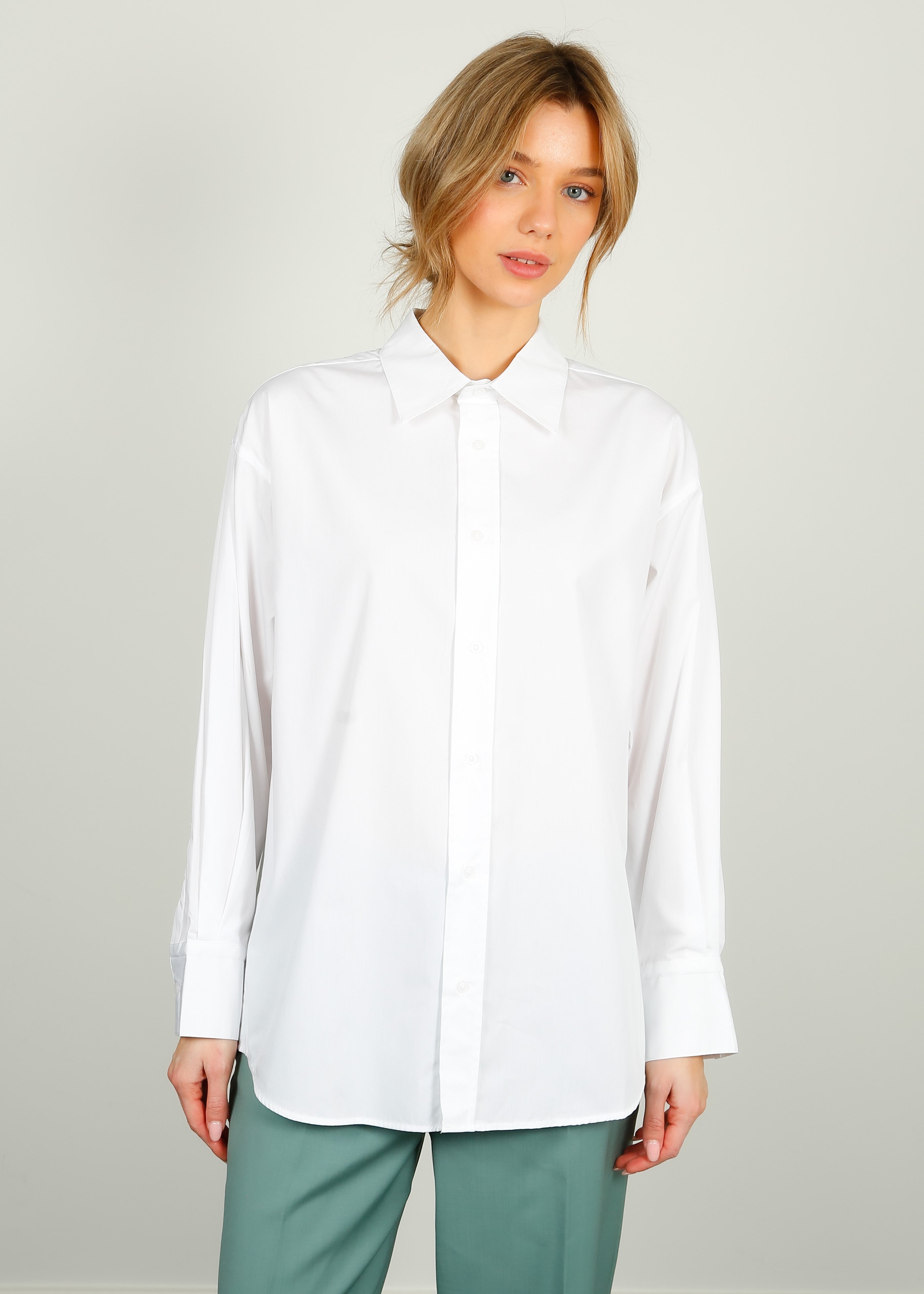 PARK  Cotton Shirt in White