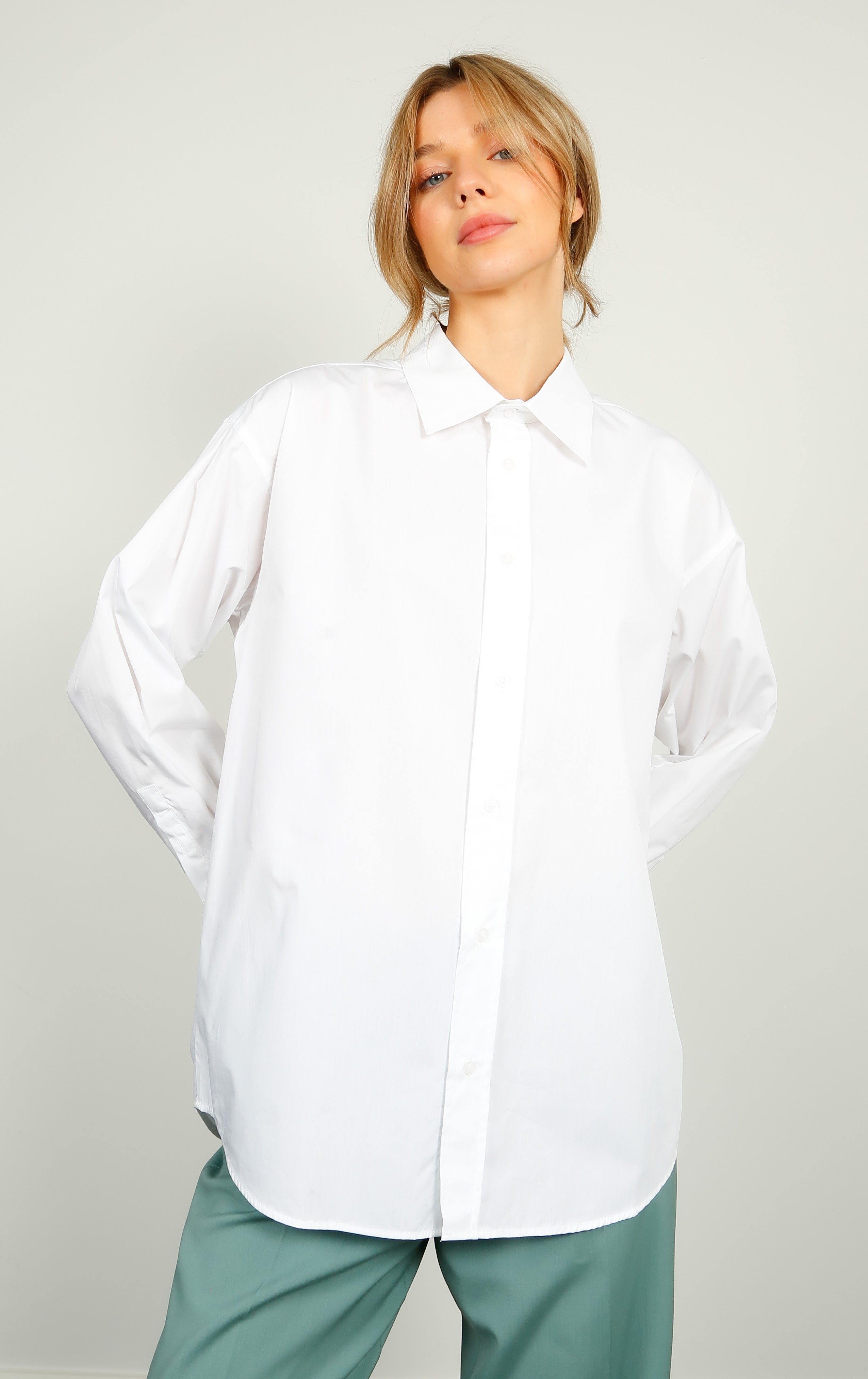 PARK  Cotton Shirt in White