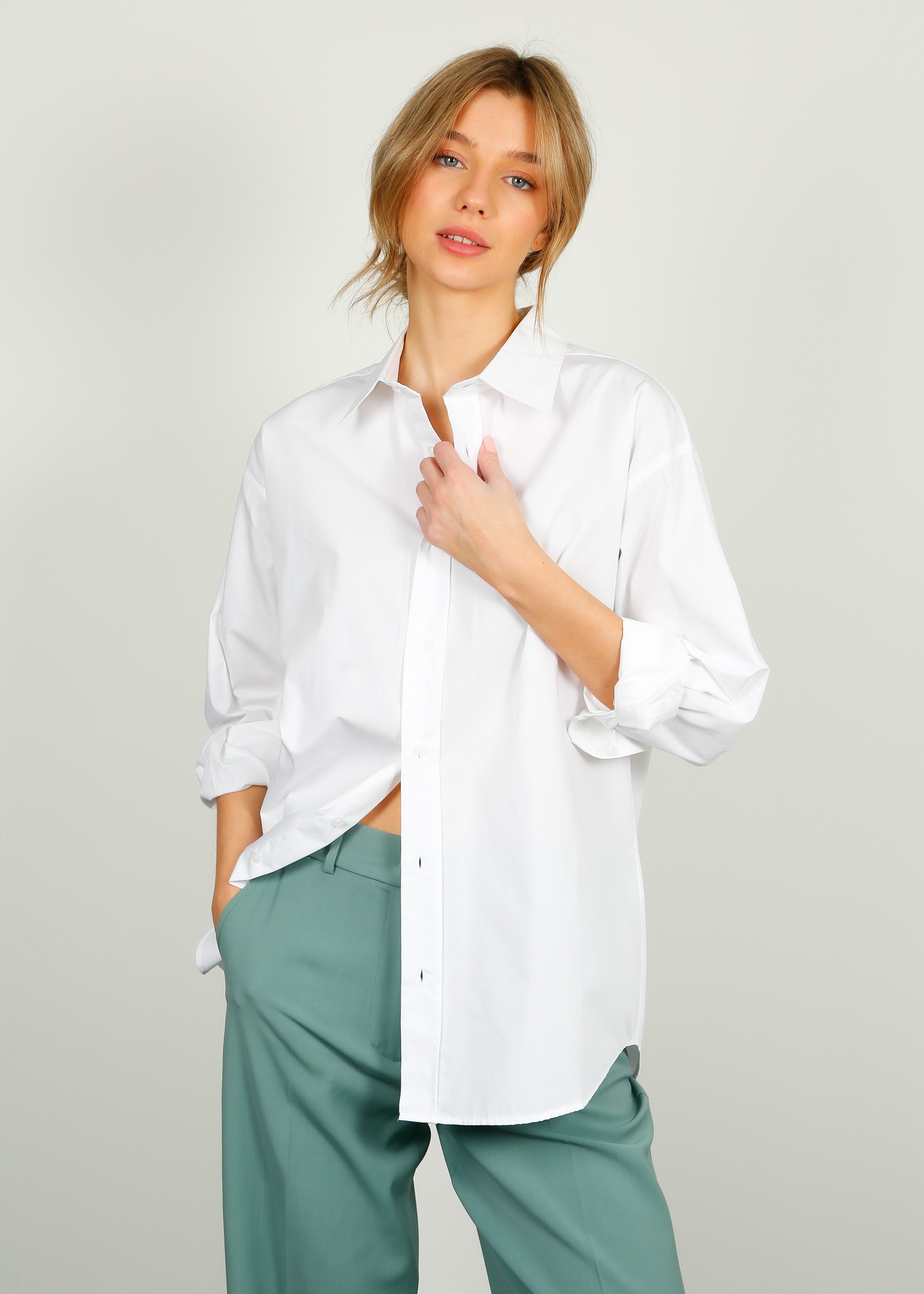 PARK  Cotton Shirt in White