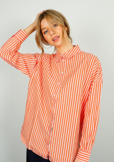 SLF Emma Sanni Stripe Shirt in Orangeade