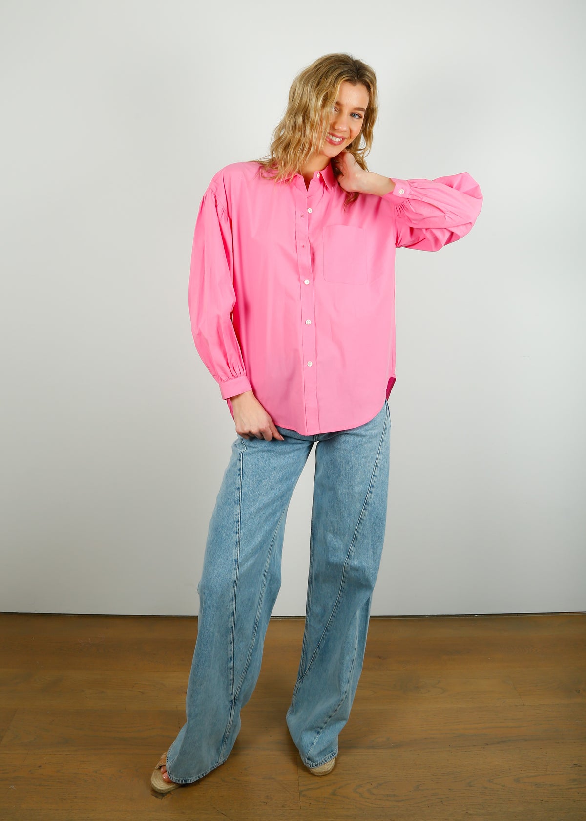 RAILS Janae Shirt in Hot Pink