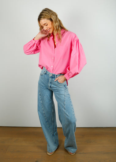 RAILS Janae Shirt in Hot Pink