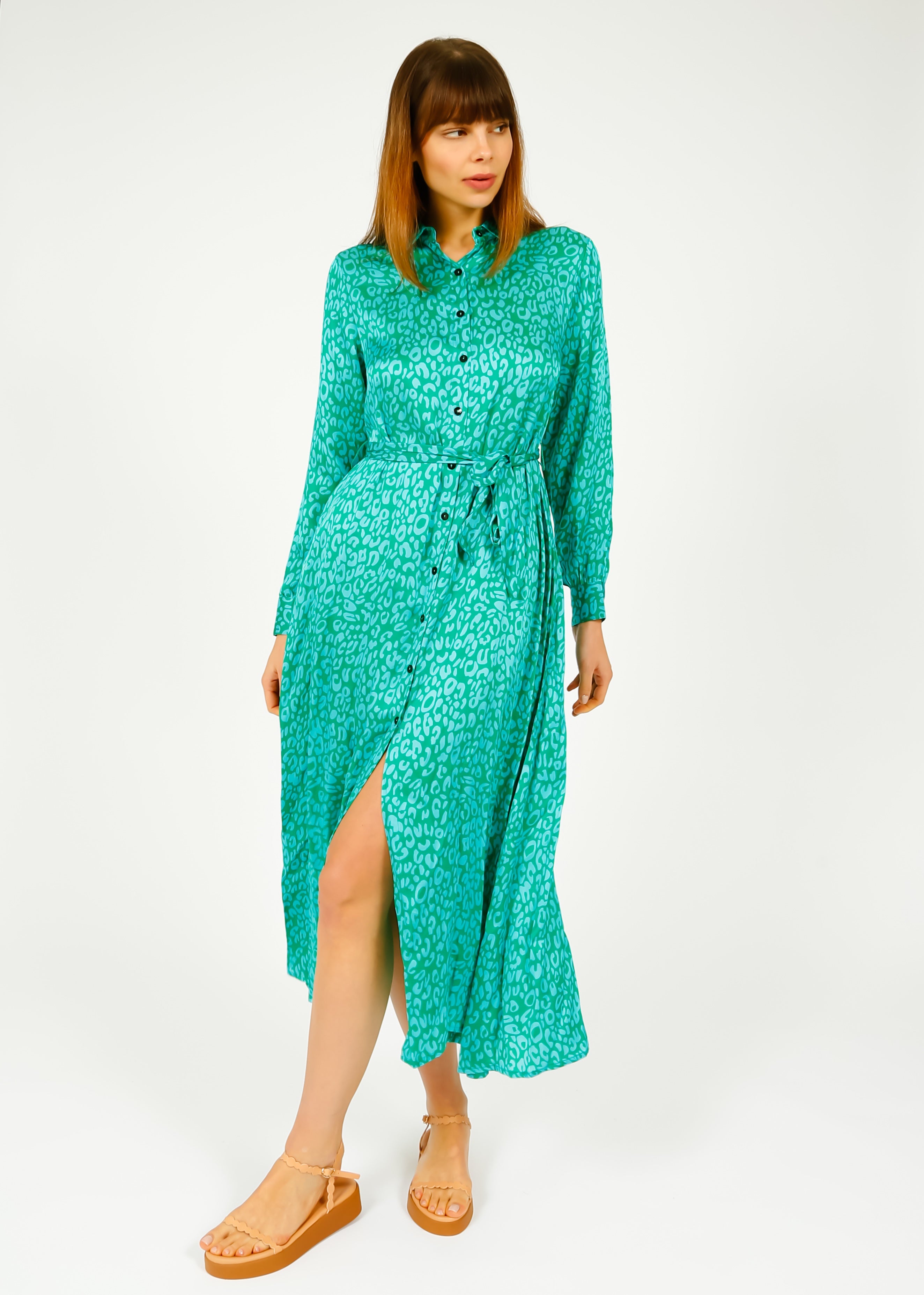 PPL Josie Dress in Leo 03 Blue, Green Leo