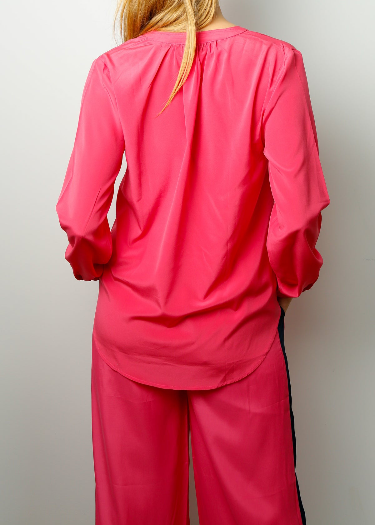 PPL Sandy Silk Shirt in Hot Pink