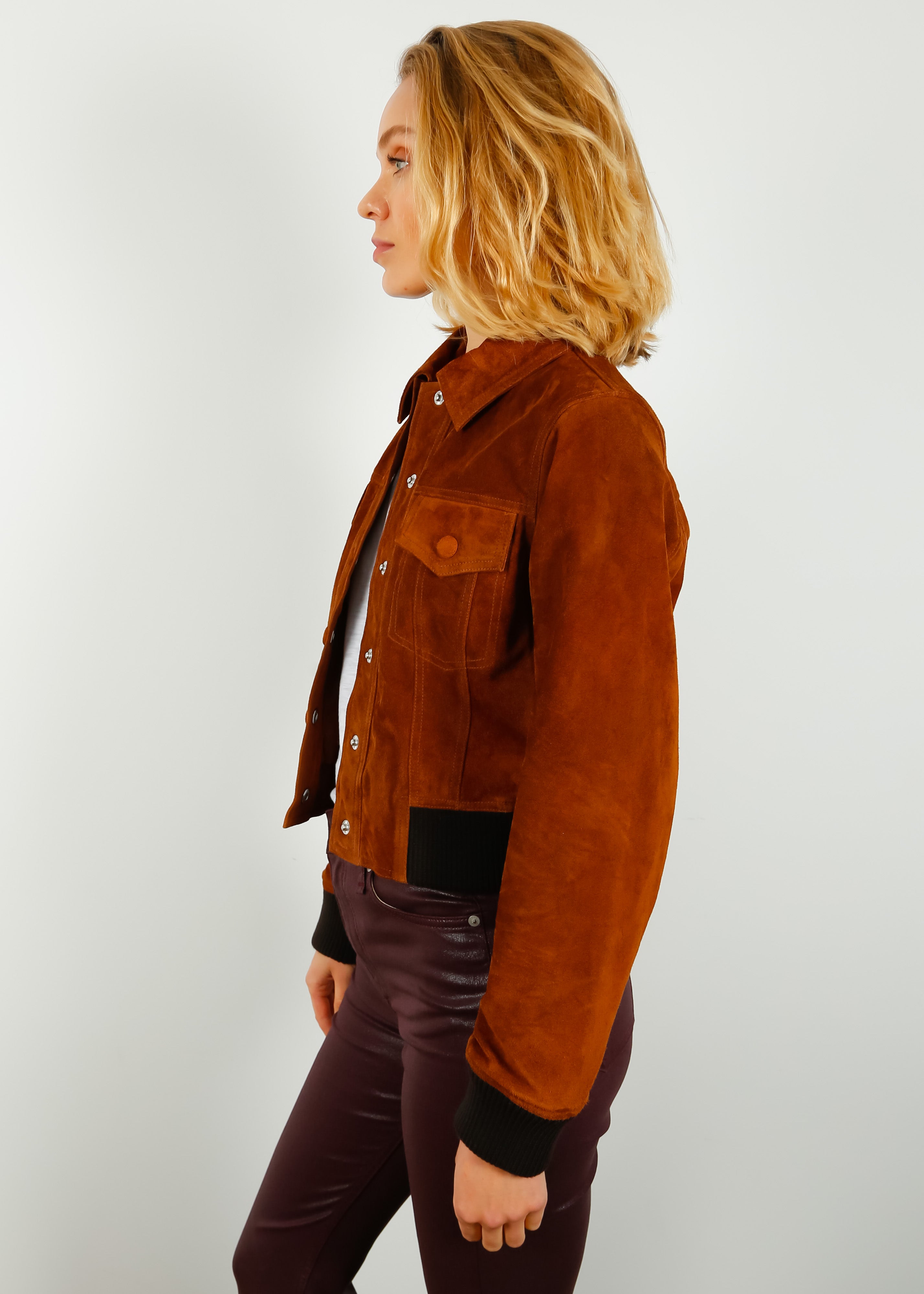 R&B Dionne Suede Jacket in Brown