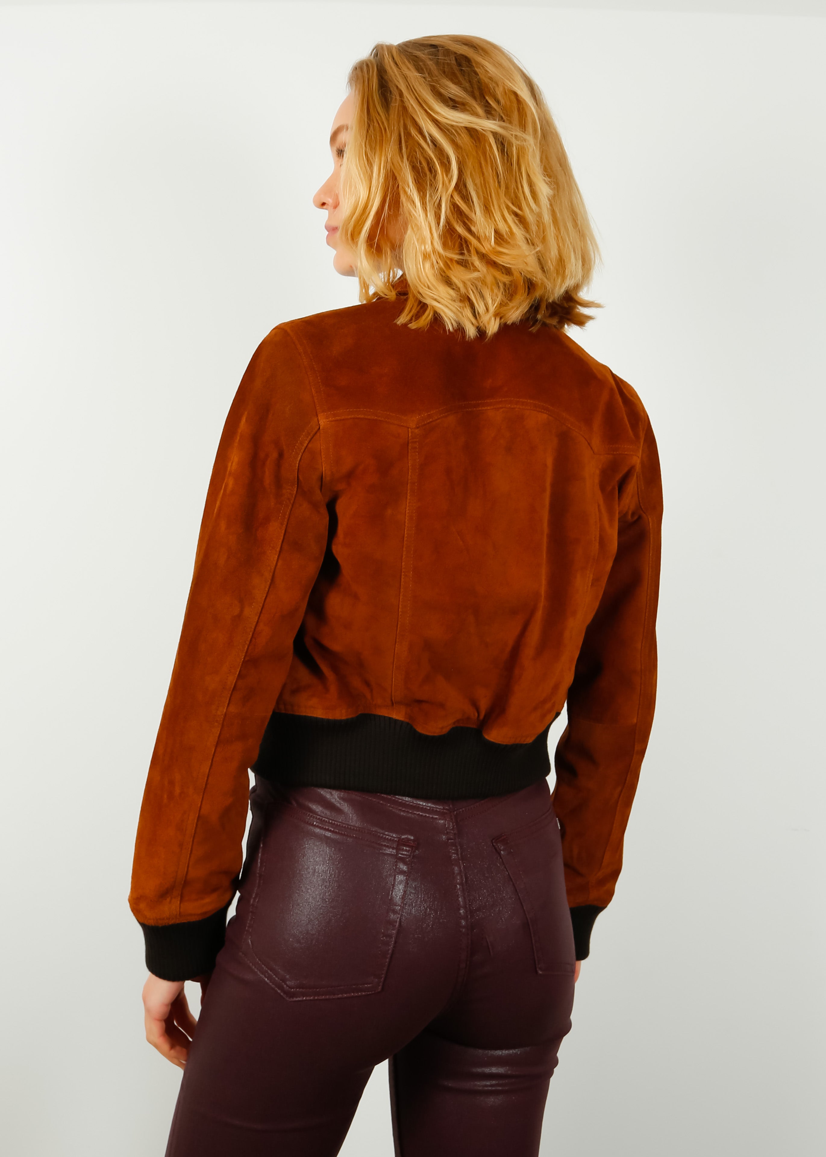 R&B Dionne Suede Jacket in Brown