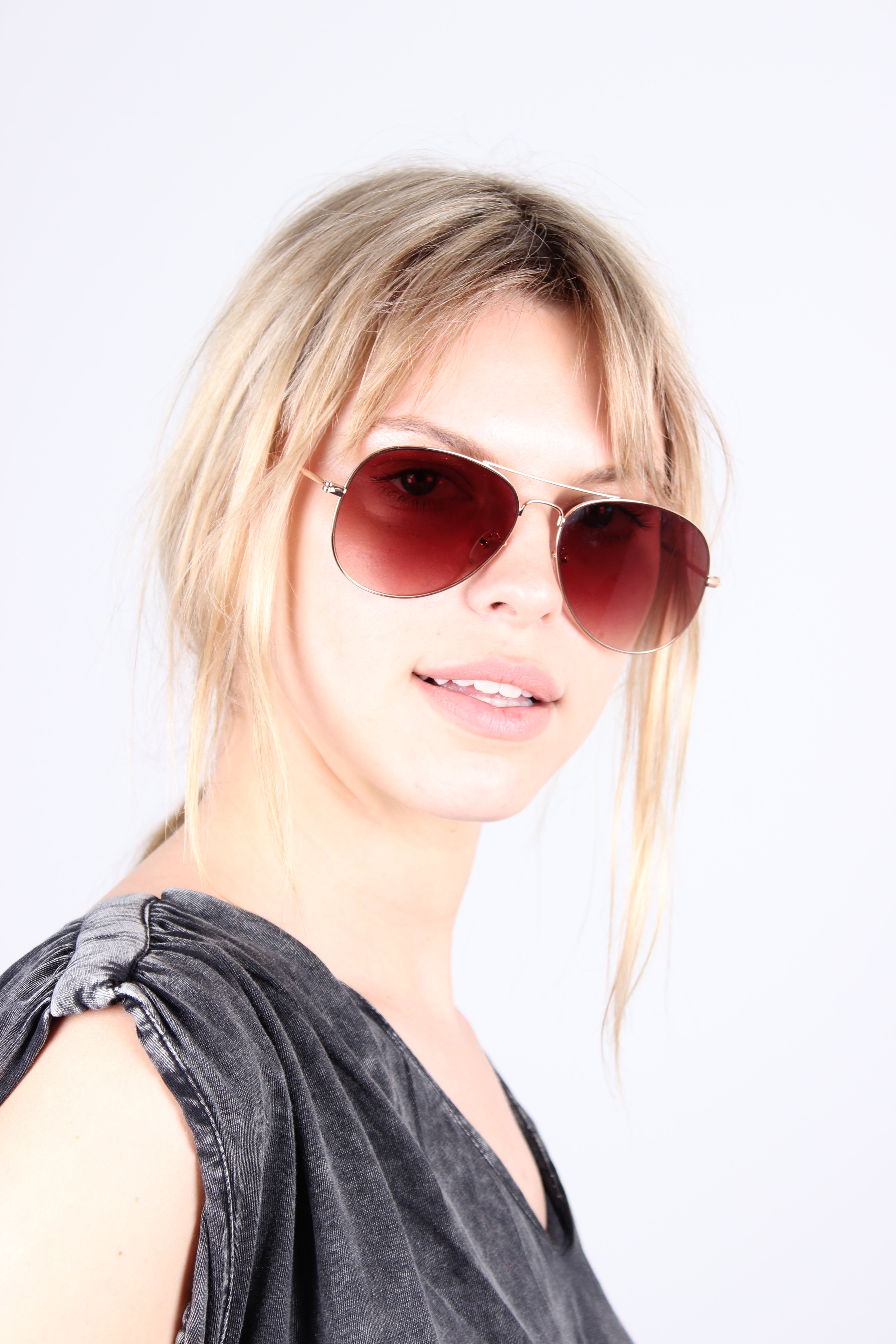 SLF Anna Aviator Sunglasses in Gold Colour