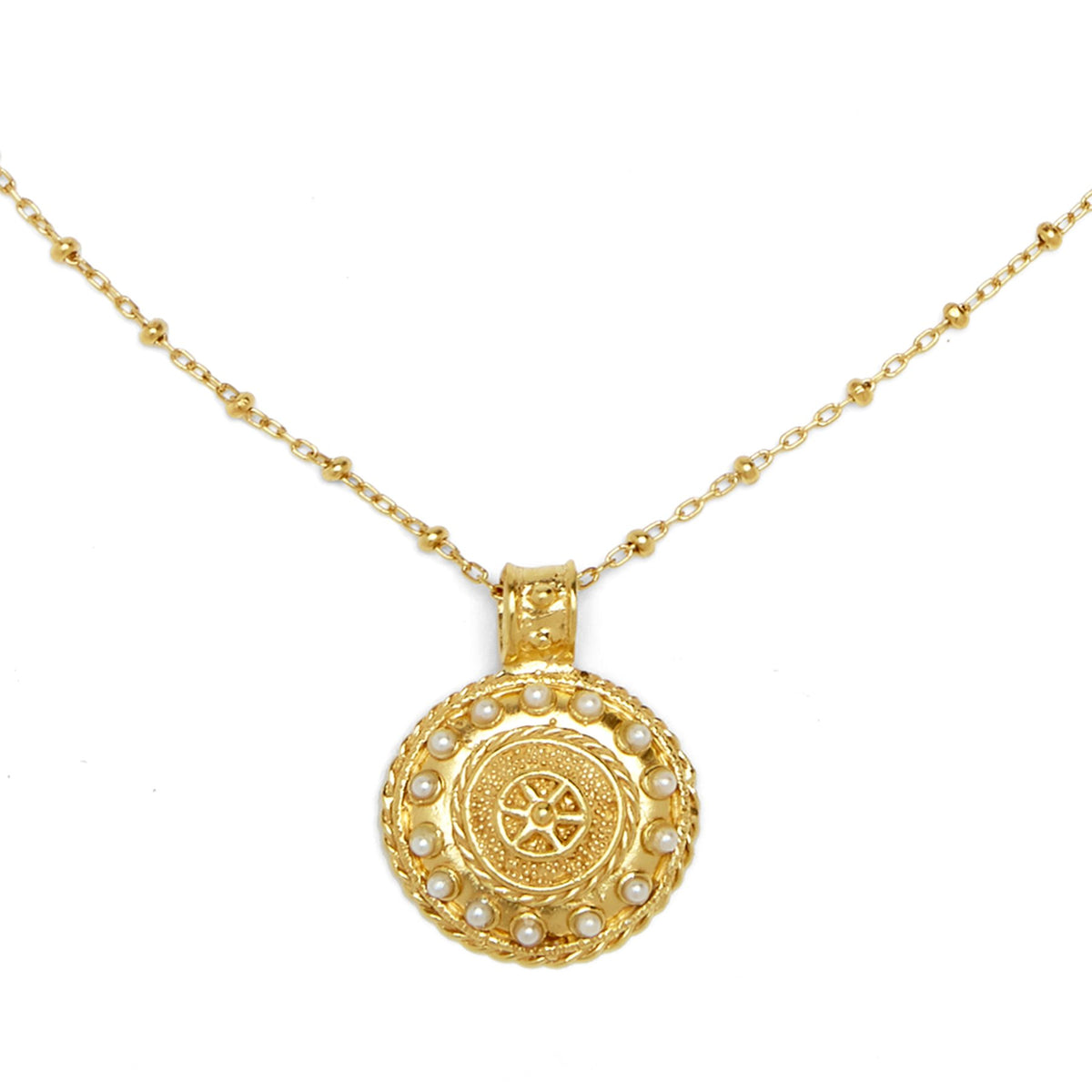 Laran pendant necklace in gold