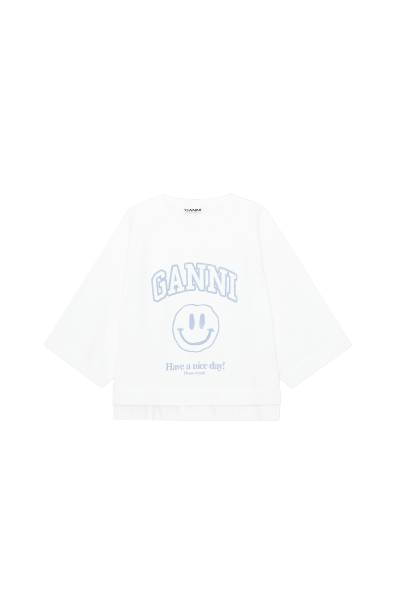 GANNI T2796 Isoli Oversized Sweat in White