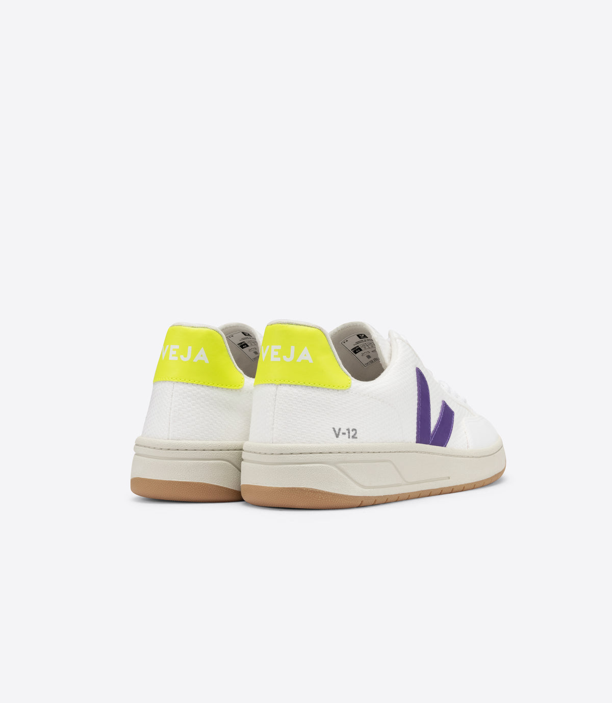 VEJA V-12 Mesh in White, Purple, Yellow Fluo