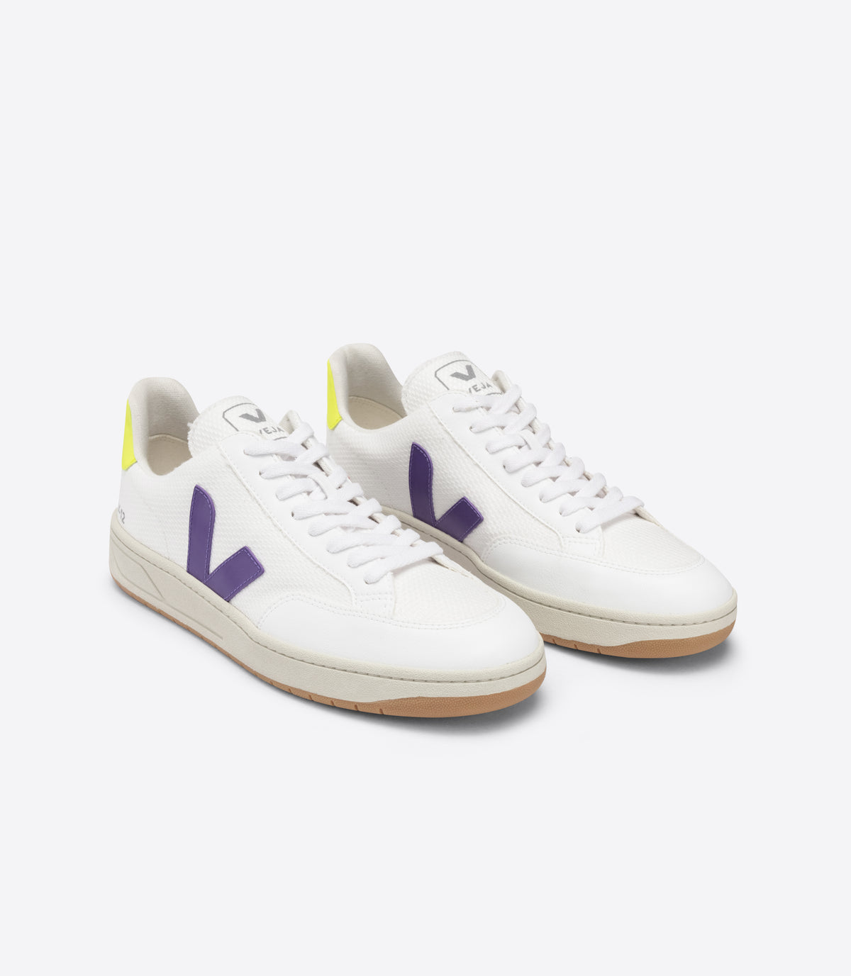 VEJA V-12 Mesh in White, Purple, Yellow Fluo