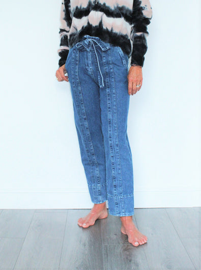 SEC.F Jeanie Trousers in Blue Denim