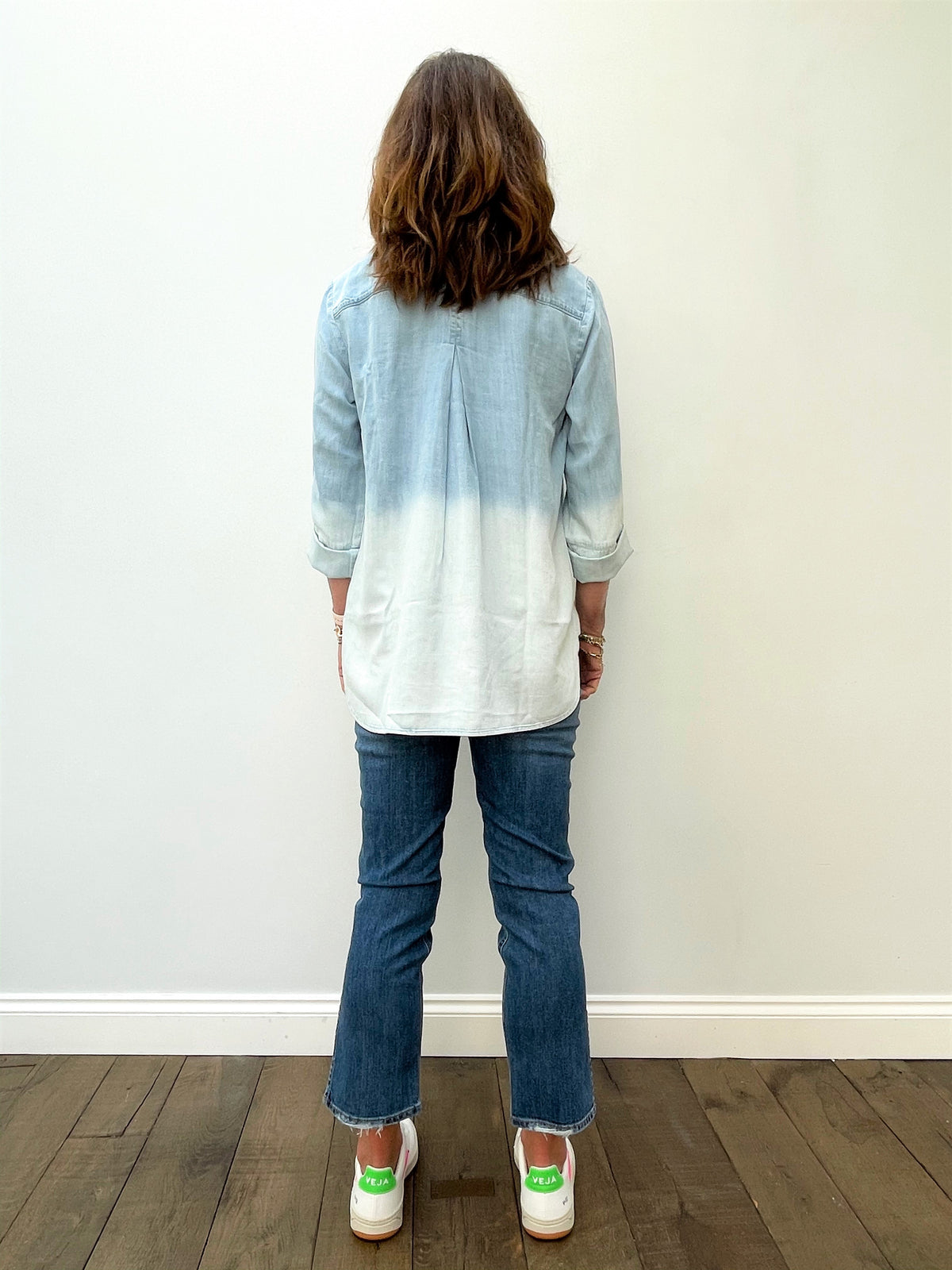 BD Dip Dyed Shirt Tail Button Down Shirt 2646